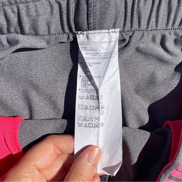 Under Armour athletic shorts play up running workout gray hot pink women medium - Picture 4 of 6